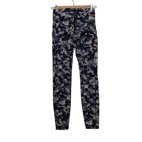 Lululemon s High rise leggings pocket size 4 black pink ecru athletics - Picture 2 of 15